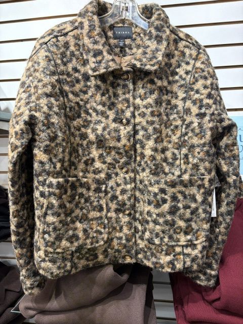 A leopard-print teddy jacket by Tribal